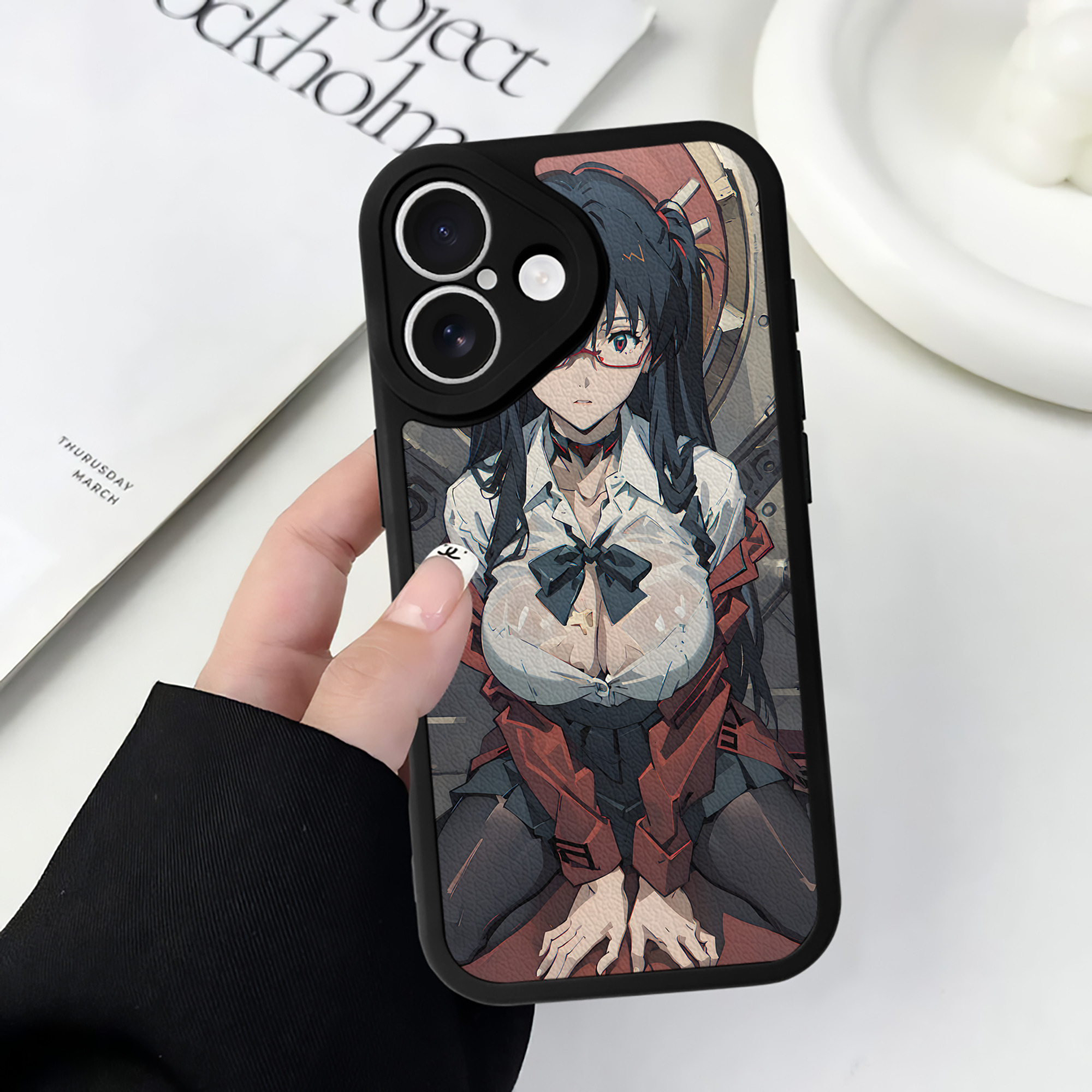 （画像用） EVA 新世紀エヴァンゲリオン 【iPhone 16シリーズ対応】シリコンスマホケース（レザー調） 材質：シリコン